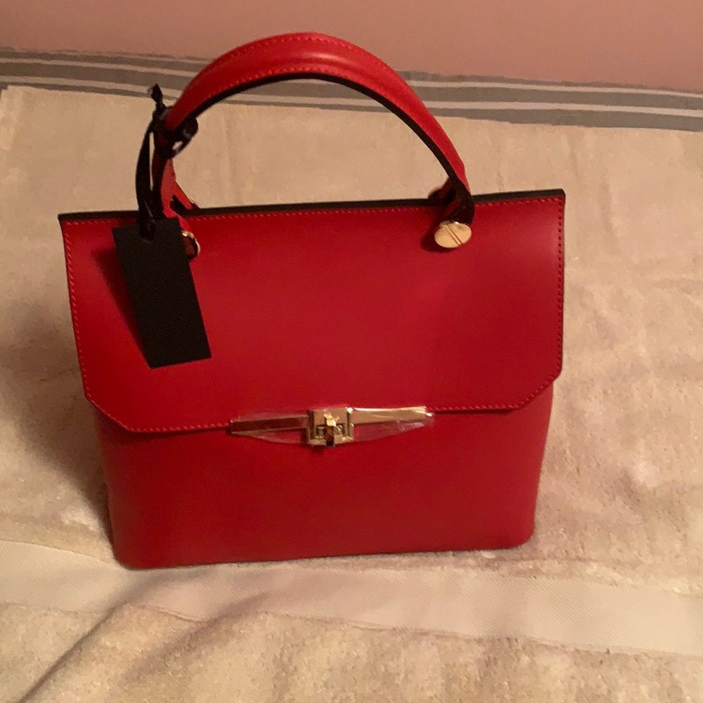 Luana Ferracuti Made In Italy Red Leather